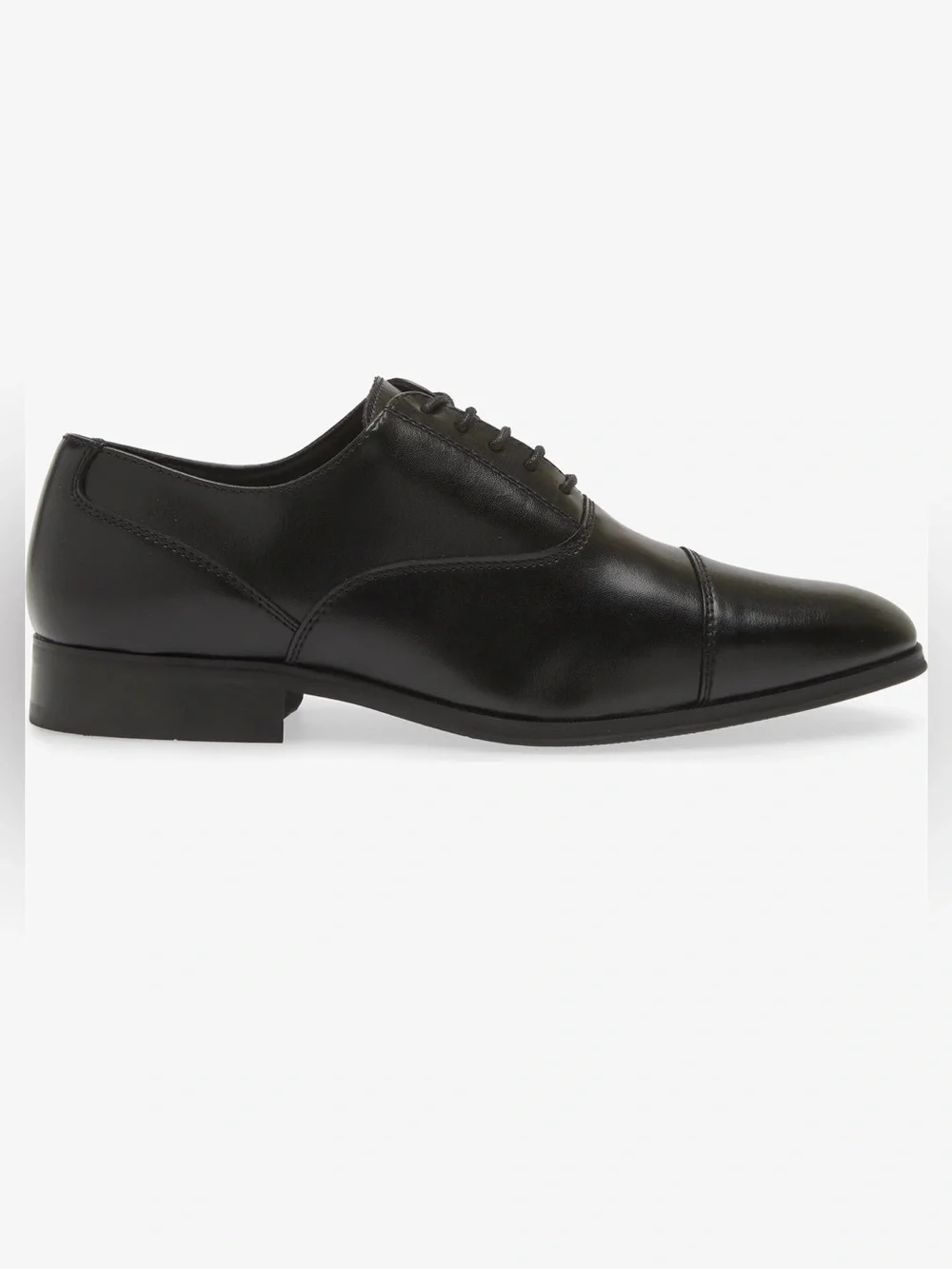 Classic Black Calvin Cap Toe Derby Men's Dress Shoe
